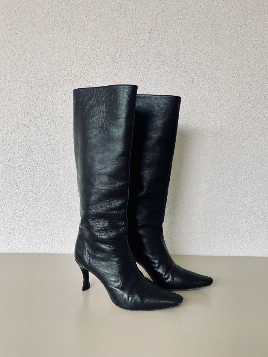 Scarpe da donna: Elegant black leather knee-high boots, size 36 – Usato da Zürich venduto da lan_c7xg