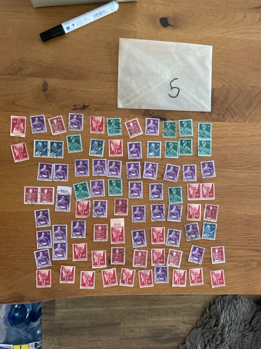 Tutti i francobolli: Alte Briefmarken Sammlung Schweiz, – Usato da Dübendorf venduto da Magnum22inch