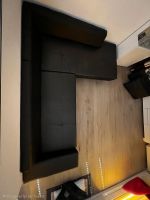 Ecksofa Kunstleder schwarz Masse 268x200x90cm guter Zustand