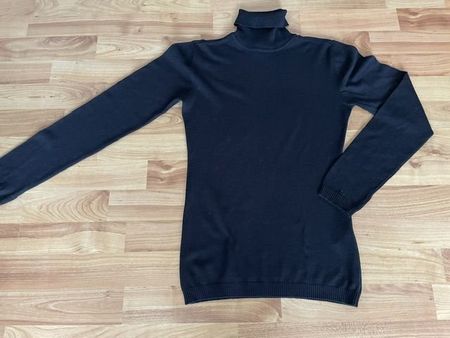 Rollkragen Pullover, schwarz, Grösse S