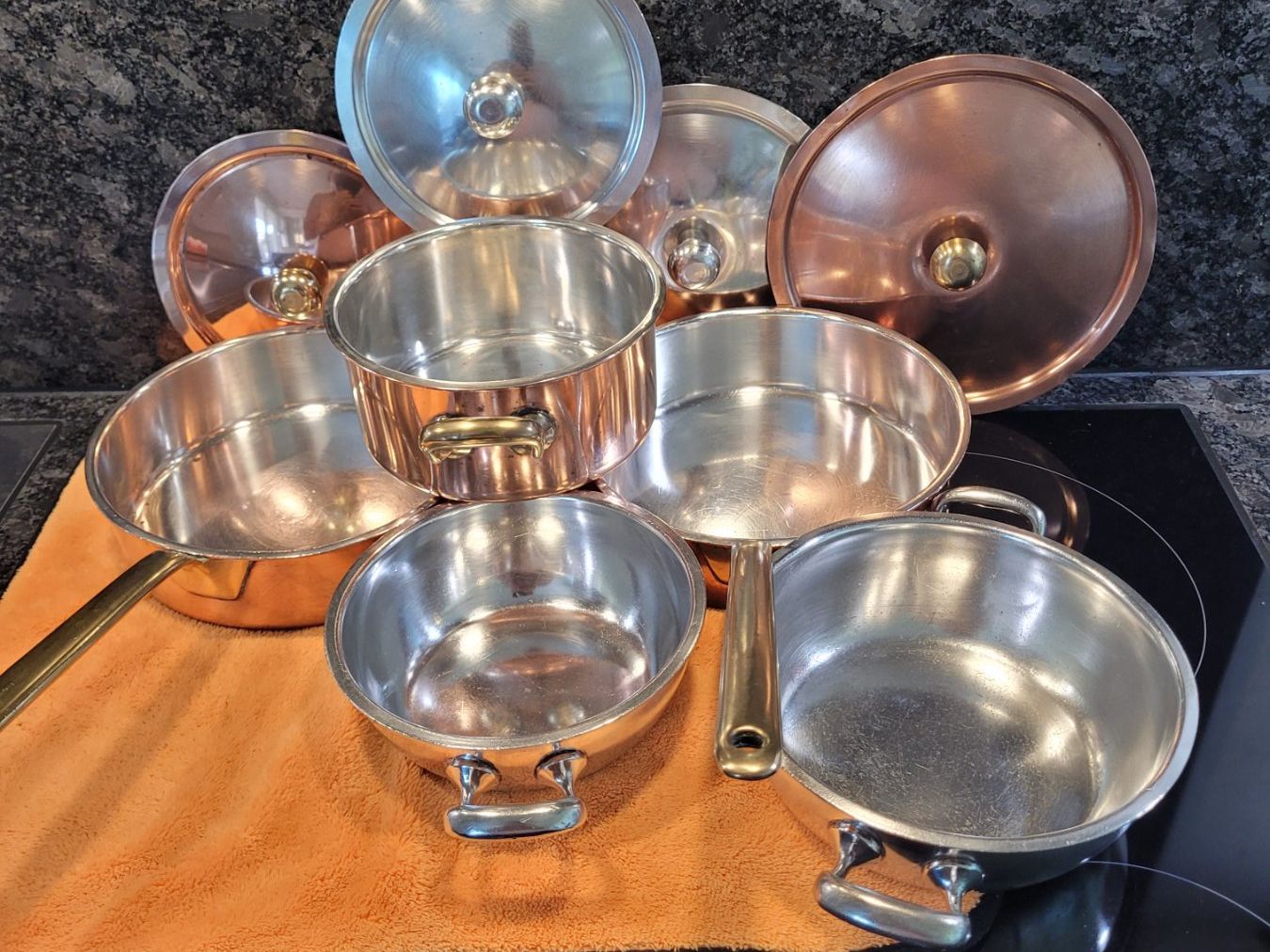 Padelle: SPRING-KUPFER SET 9-TEILIG AUS DER 1.GENERATION US DEN 40-ER – Usato da EMMETTEN venduto da pfi_cbg5 8