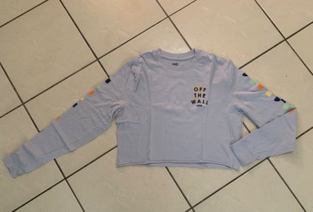 VANS Reign Marker T-Shirt langarm Damen Gr. S hellblau