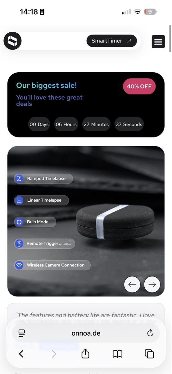 Altri Accessori: SmartTimer Pro Lightning - Perfect Camera Remote Trigger! – Nuovo e nell'imballaggio originale da Buckten venduto da Benjaminbuckten