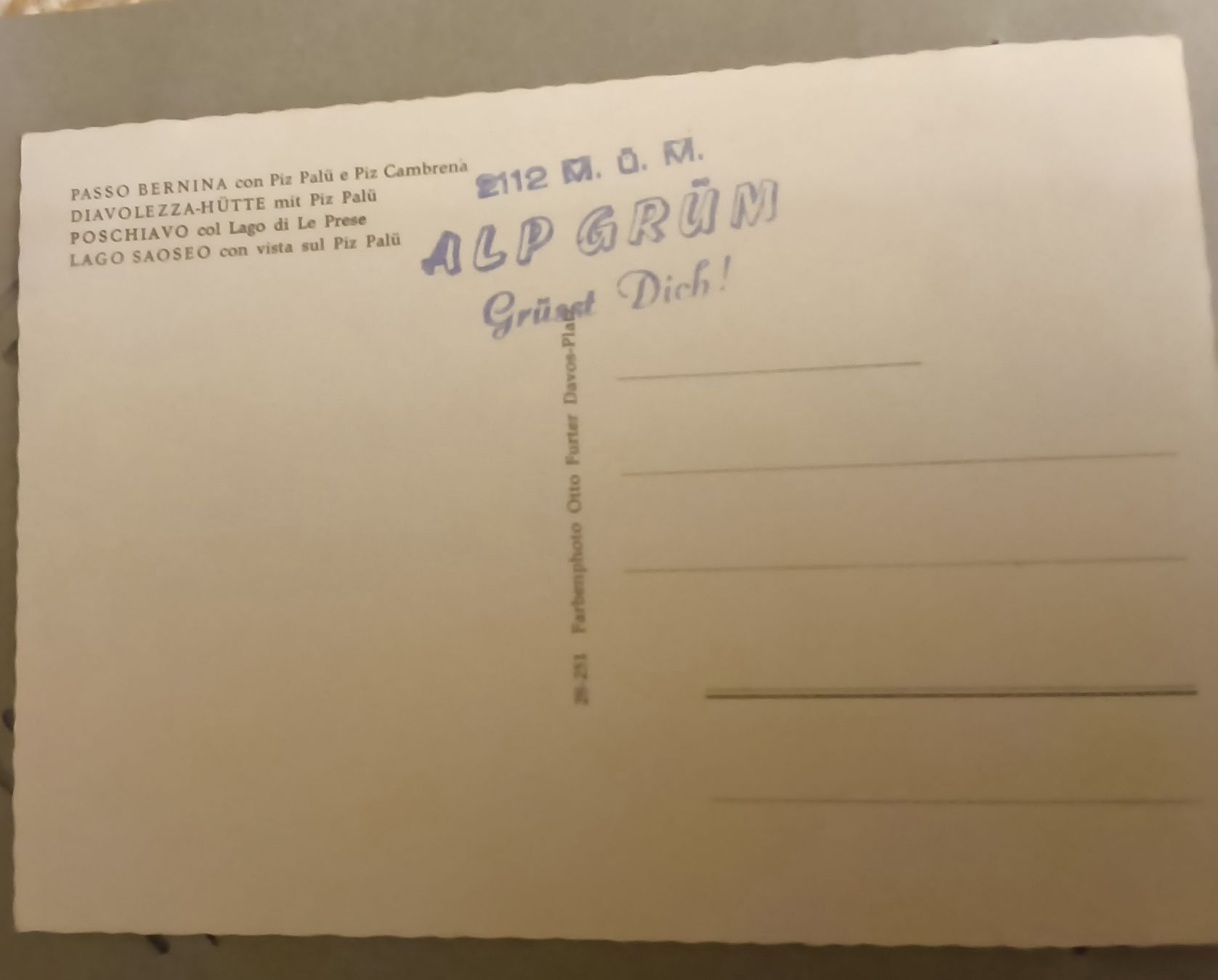 Cartoline postali: 2 Ansichtskarten Alp Grüm  – Usato da Hallau venduto da histoiremerveilleuse 5