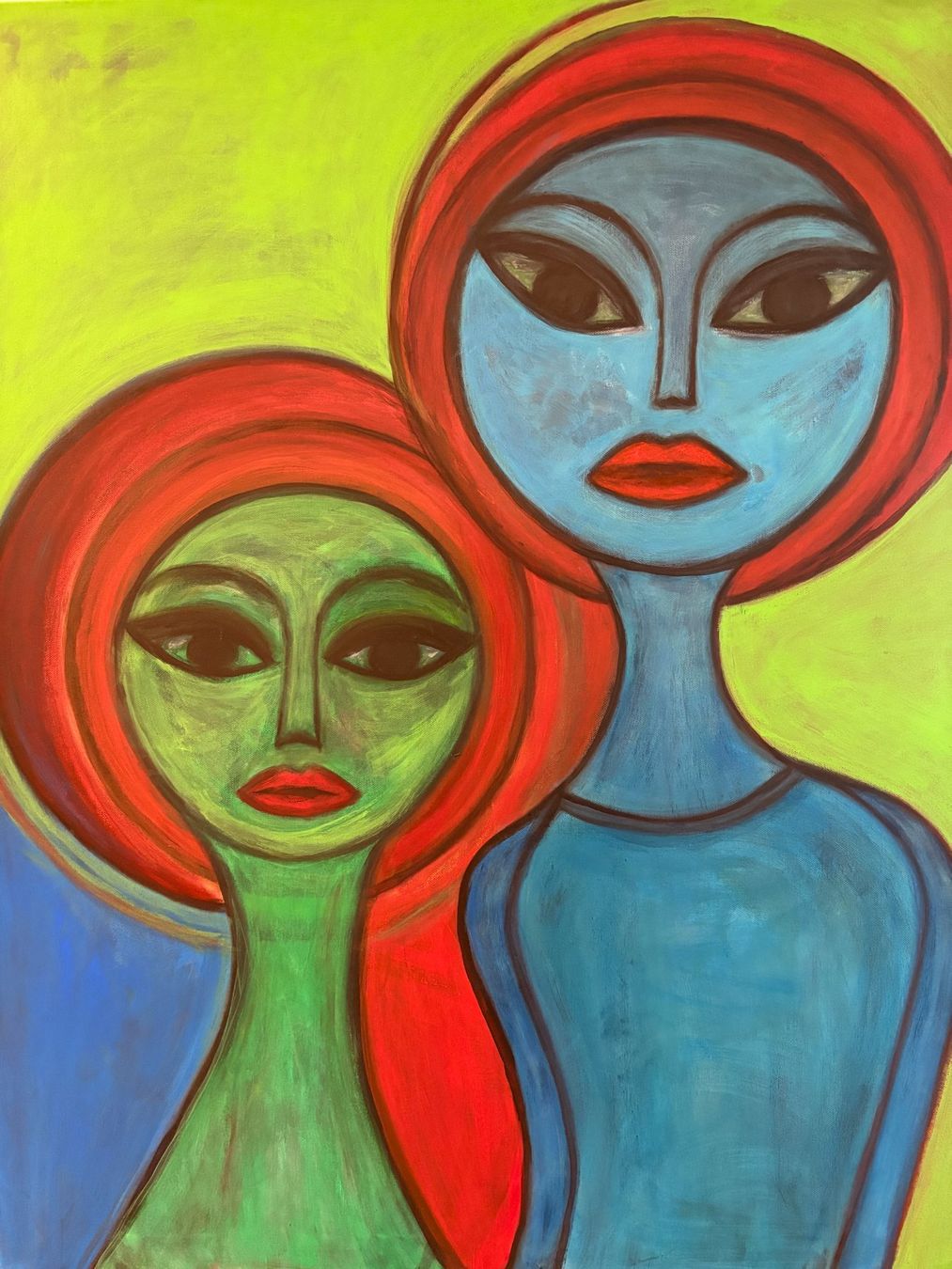 Gemälde: 79.5 cm breitx 100 cm hochGemälde abstrakt bunt – Gebraucht aus Ottenbach von TimelessEmotions. 6