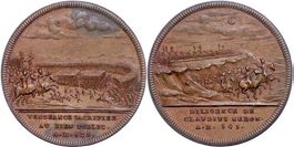 Suisse médaille bronze 1740-1743 Claudius Néron, J. Dassier