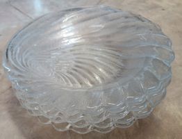 5 Muschel - Teller aus Glas