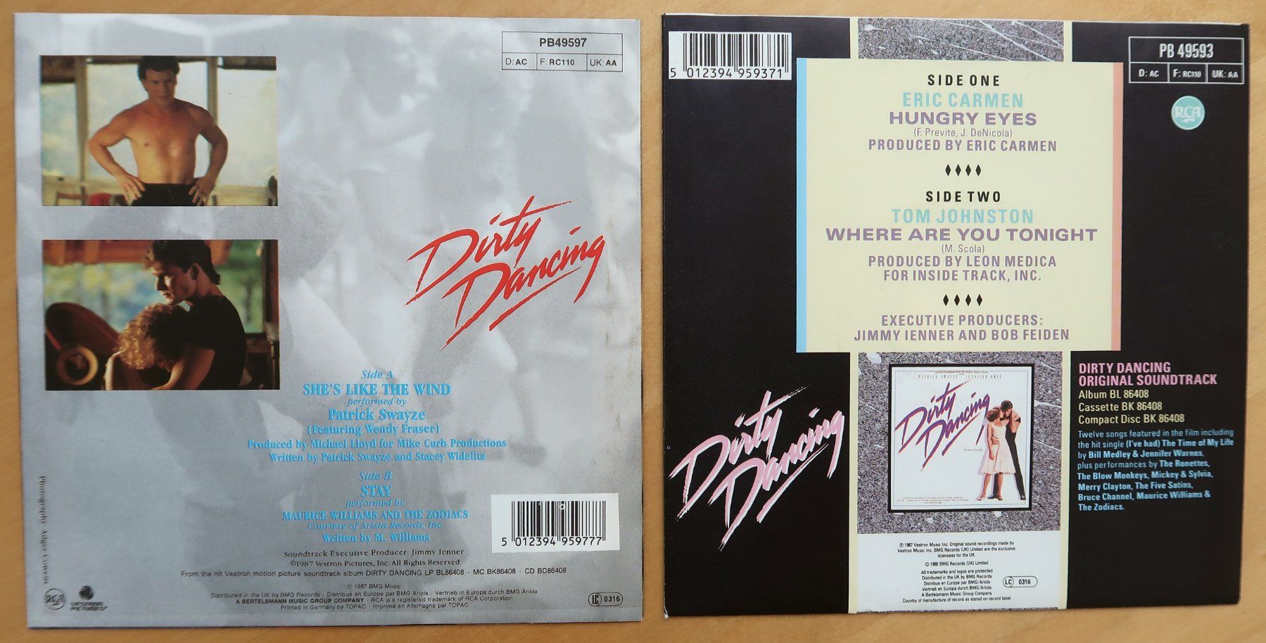 Schallplatten: DIRTY DANCING - 2 VINYL SINGLES (NM) – Gebraucht aus Hedingen von Studers 1