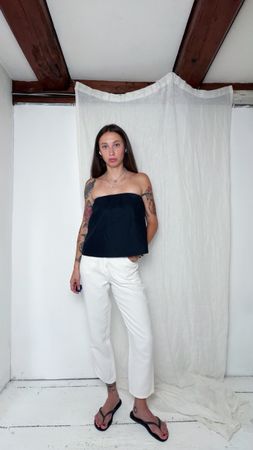 Vintage MaxMara White Linen Blend Trousers – Made in Italy