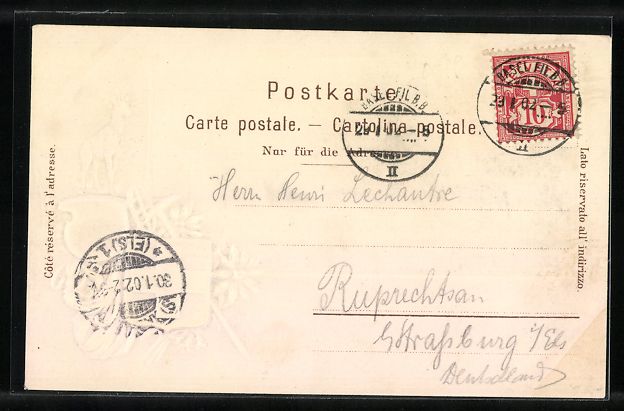 Cartoline postali: AK Basel, Die drei Brücken, Wappen – Usato da Berlin venduto da bartko-reher 1