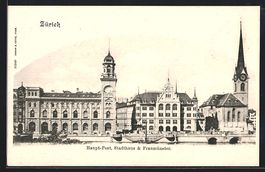 Zürich, Haupt-Post, Stadthaus, Fraumün