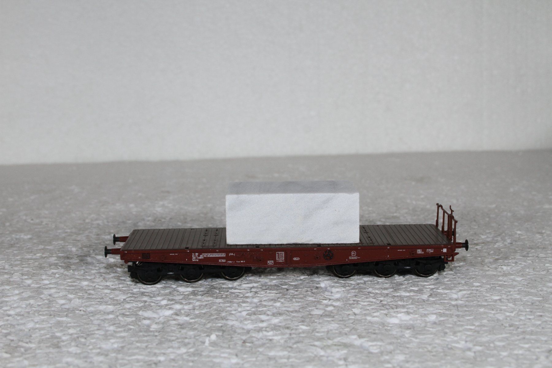 Märklin Modellini di ferrovie: MÄRKLIN_48662 FS Schwerlastwagen mit Marmor Block – Usato da Triesen venduto da cor_62ts 3