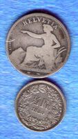 Schweizer münzen 2 stück 1850