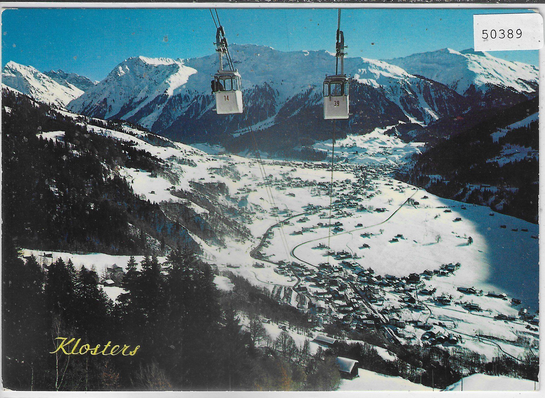 Cartoline postali: Klosters - Luftseilbahn Albeina – Usato da Ettingen venduto da Kartenplanet