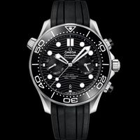 SEAMASTER DIVER 300M 44 mm, steel on rubber strap