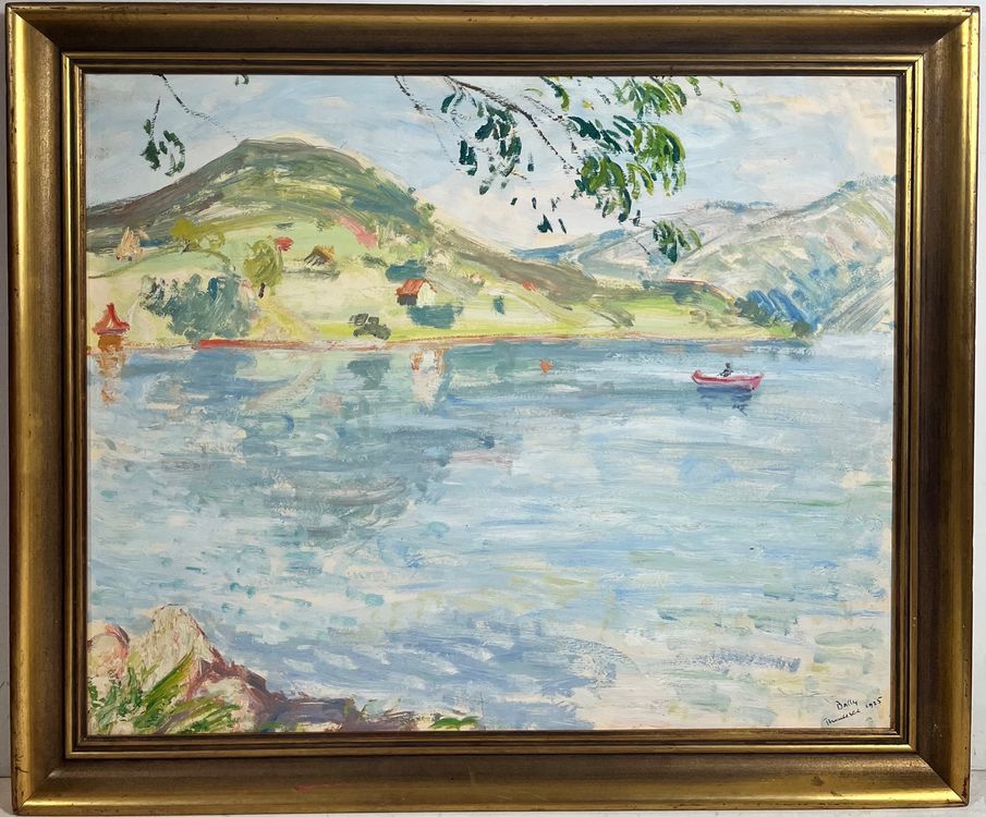 Allice Bally - Thunersee Ansicht Ölgemälde (Gebraucht) in Root für CHF ...