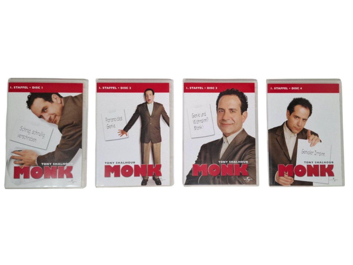Tutti i DVDs: MONK DVD Set, Monk - 1. Staffel (4 DVDs) – Usato da Wil SG venduto da Restwert_Wil 1