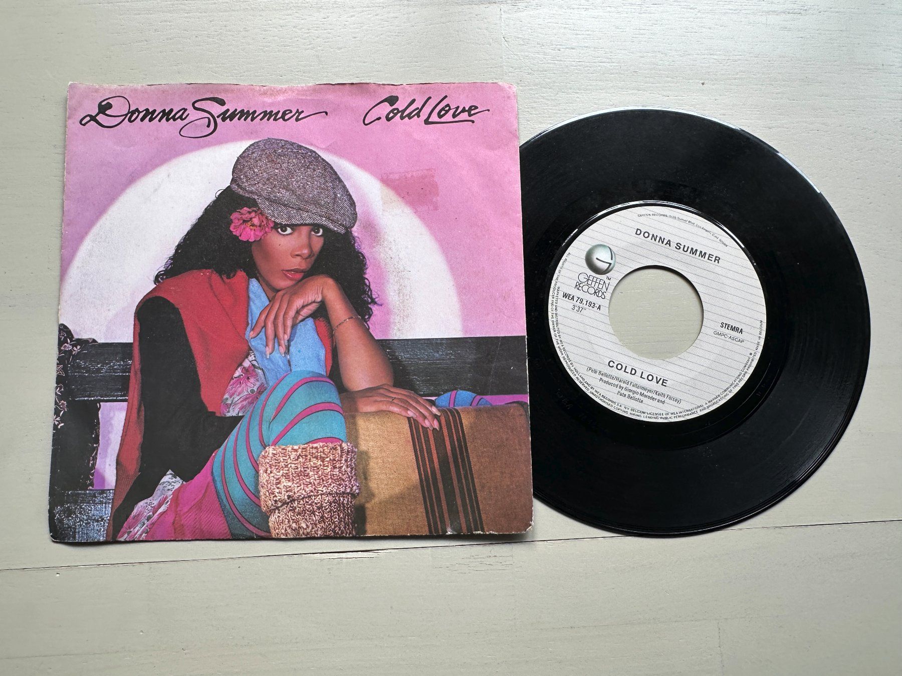 Dischi in vinile: DONNA SUMMER tolle Single Kult Disco 80's Cold love Moroder – Usato da Basel venduto da Partridge