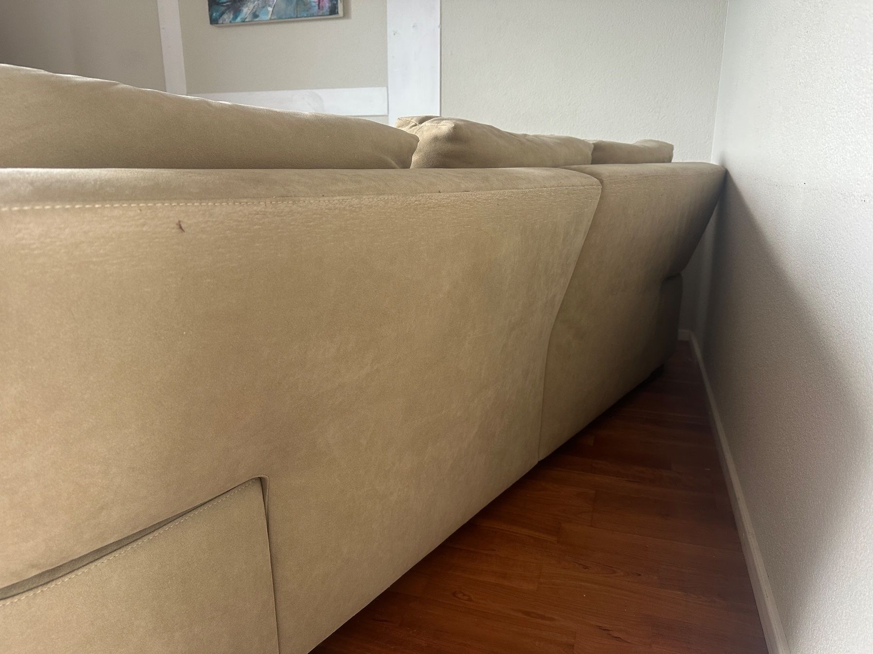 Divani: Team by Wellis Sofa Alcantara-leder hellbraun – Usato da Dietlikon venduto da Fluschi 2