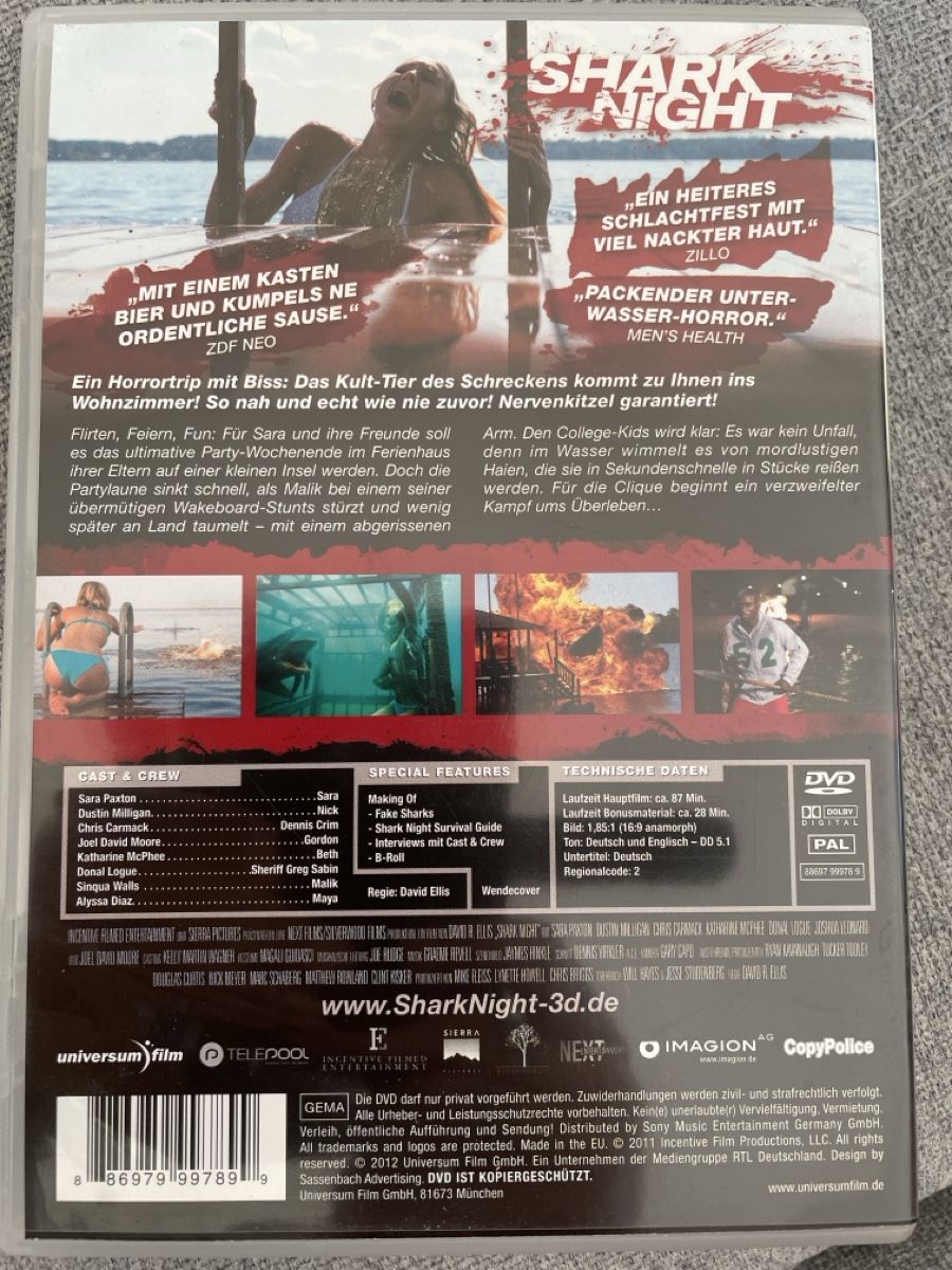 Tous les DVDs: Shark Night – D'occasion à Moosseedorf par Mojash3 1