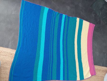 Couverture fait main au crochet