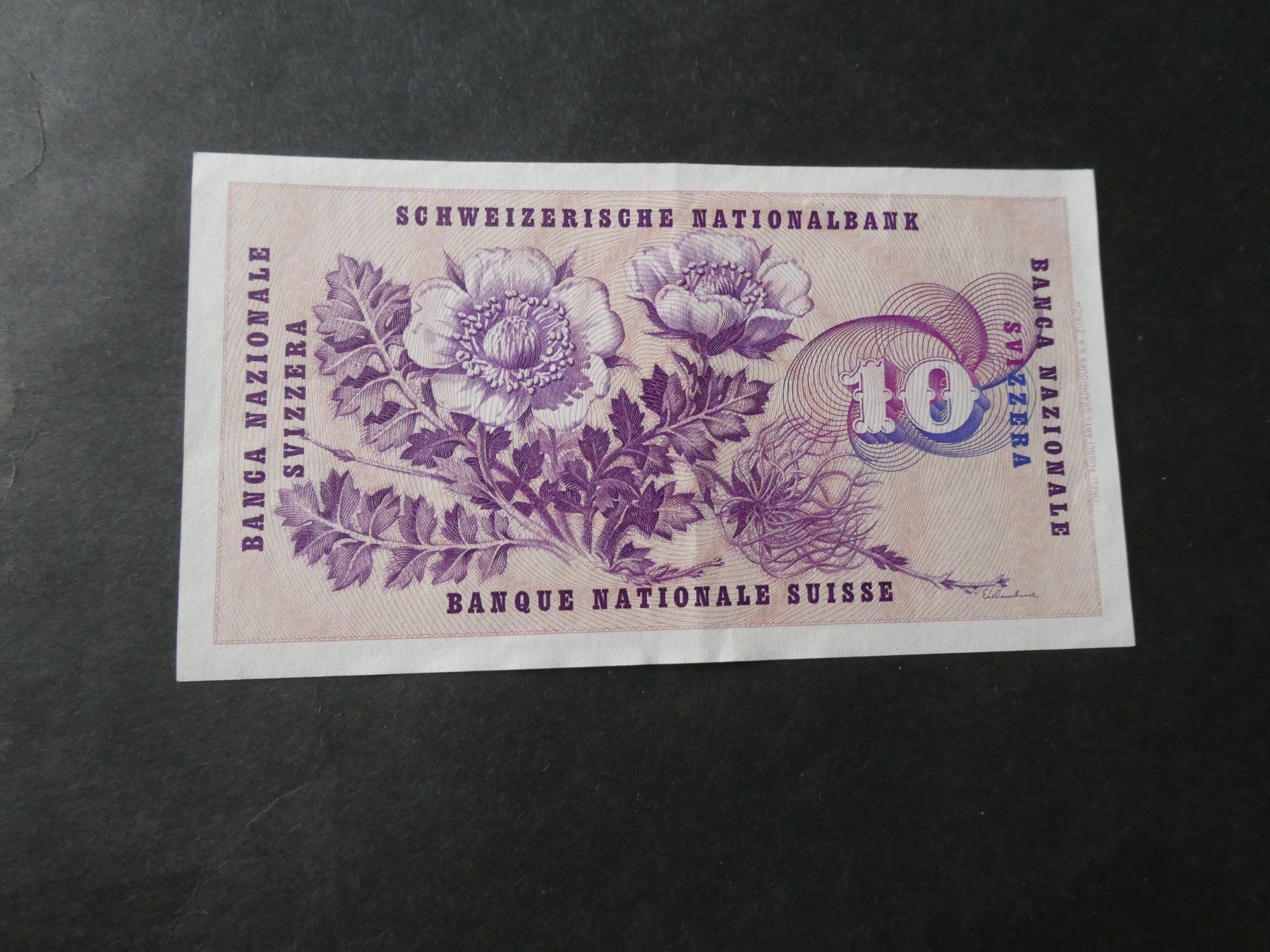 Banconote: Schweiz 1969, 10 Franken – Usato da Hinterforst venduto da Rohusri 1