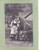 Kitsch Paar Frau Mann Brunnen  Mädele ruck ruck ruck