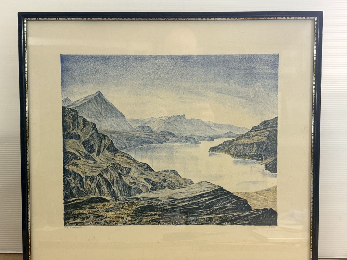 Arts picturaux & lithographies: Alfred Glaus - Blick auf Thunersee – D'occasion à Solothurn par NUVICO 1