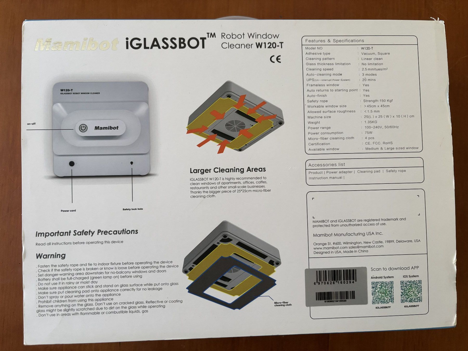 Altro per la casa: Mamibot iGLASSBOT W120-T – Usato da Zürich venduto da pat_y96w 2