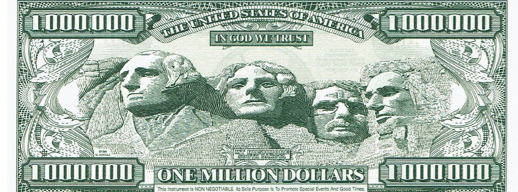 Banconote: USA 1 Million Dollar, Testnote,UNZ,Serie 2001 – Nuovo (secondo la descrizione) da Steffisburg venduto da ber_8htf 1