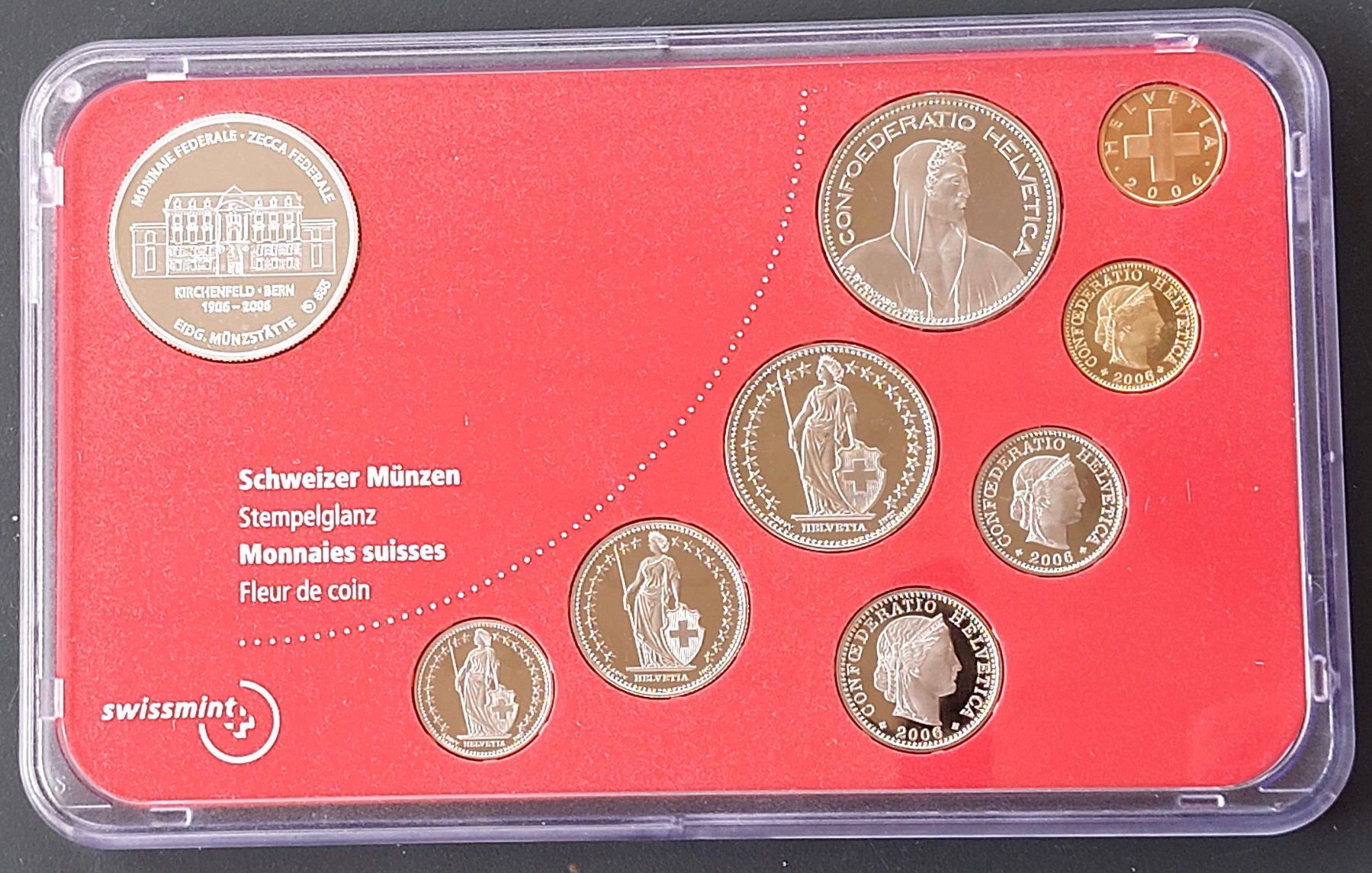 Tutti le monete: Münzsatz Schweiz 2006 stgl. Kirchenfeld – Nuovo (secondo la descrizione) da Arch venduto da coinsandmore 5
