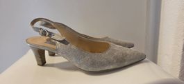Gabor Pumps silber Wildleder