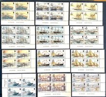 1993 Man Grossbritannien Schiffe Viererblock Satz ** 530-41