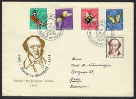 1954, J153-157, Serie auf illustriertem FDC, P2 (15830)