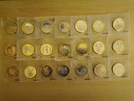 Pièces commémoratives de 10 Fr. de 2004 à 2024 ( 21 pièces )
