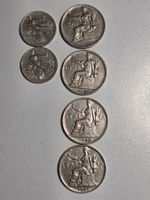 Italien Lire 3x 1922 + 1x 1923 Lire + 2x C 20, 1909 + 1921