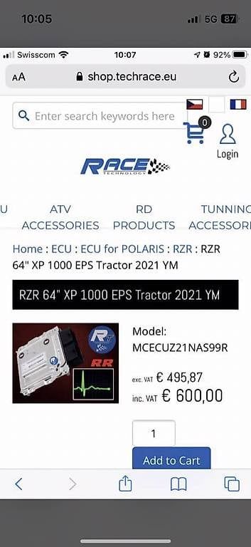 Accessori per altri veicoli: Boîtier moteur RZR xp 1000 – Usato da Savièse venduto da Vaudan88 1