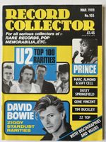 Record Collector Mar 1988 No 103 U2 Bowie Prince Gene Vincen