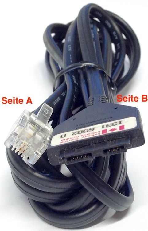 Daten-/Modem-Kabel RJ11_zu_PCMCIA-Card ca.2m schwarz (Gebraucht) in ...