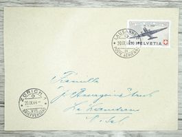 TR06 Enveloppe + Timbre Suisse 1944