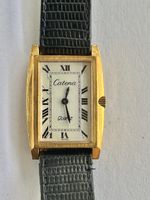 Montre Catena Vintage Rectangulaire Plaqué Or 18K- Collectio
