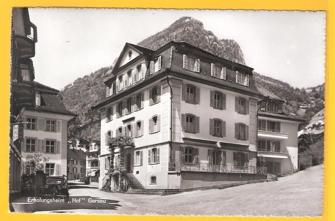 Cartoline postali: GERSAU Erholungsheim "Hof"/Citroen Auto – Nuovo (secondo la descrizione) da Zürich venduto da Hagliweg 1