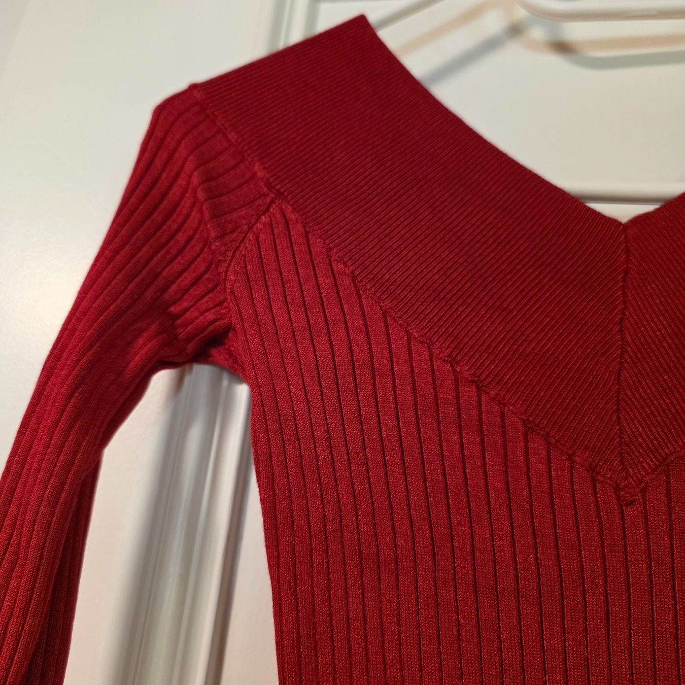 Vestiti: Rotes geripptes Kleid – elastisch und bequem – Usato da Wald ZH venduto da CapLux 3
