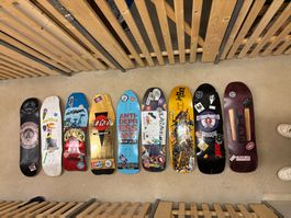 9 skateboards utilisés, rares, classiques, ...