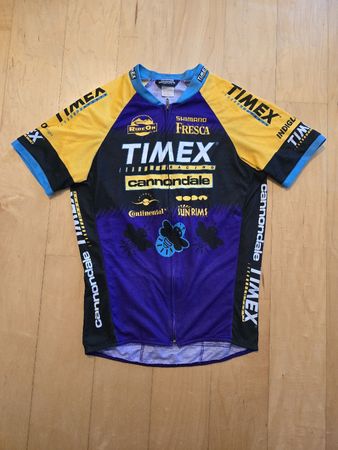 Maillot Cyclisme Vintage Cannondale TIMEX Taille L Polartec
