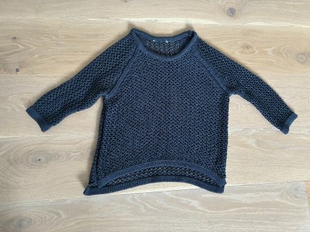 Pull bleu ajouré (couleur jean) 36/38