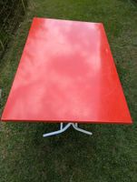 Roter Gartentisch klappbar, Klapptisch vintage🌞