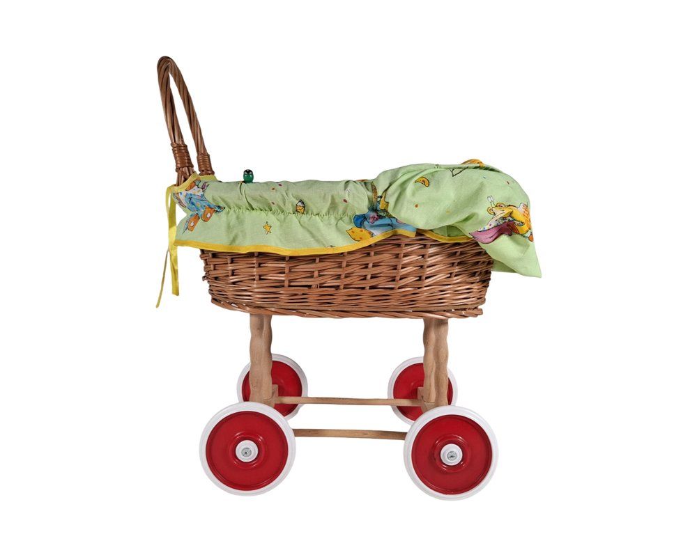 Carrozzine per bambole: Weidenkorb Puppenwagen mit Puppe – Usato da Wil SG venduto da Restwert_Wil 3