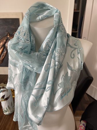 Echarpe femme Sarah helmes turquoise comme neuve lisez mesur