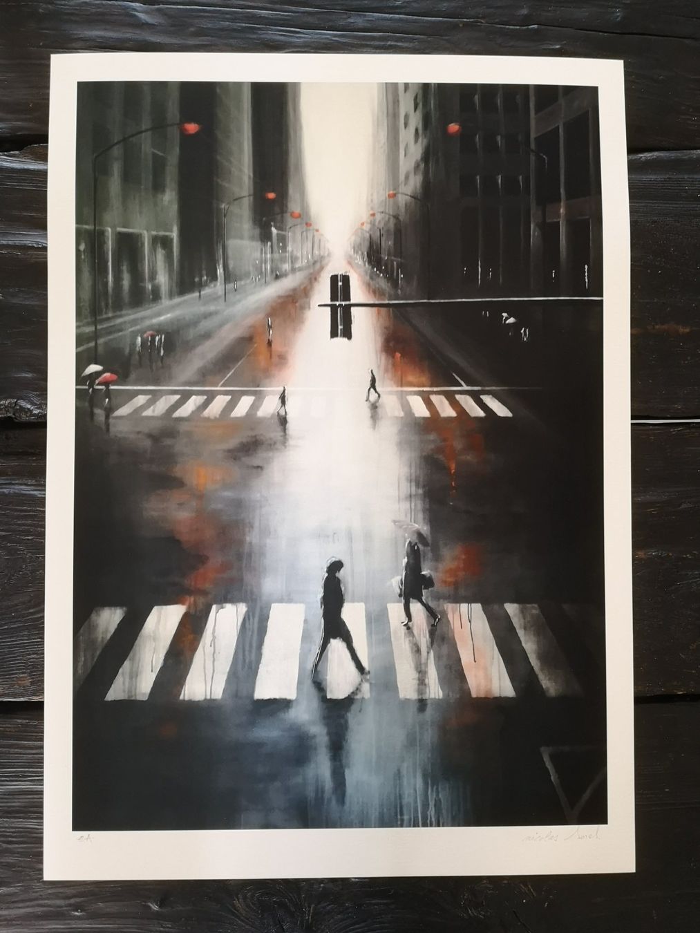 Dipinti: La Ville-Impression fine art-Signé – Usato da Vaumarcus venduto da Arte-Lovers 2